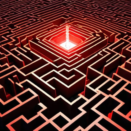 Home 13 **Prompt 1: The Hidden Labyrinth of Software Vulnerabilities**
An intricate, glowing digital labyrinth representing a complex software supply chain. Within its interwoven lines and abstract code blocks, subtle, almost invisible red or shadowy anomalies hint at hidden vulnerabilities and lurking threats, evoking a sense of unseen danger and urgency in the digital realm.