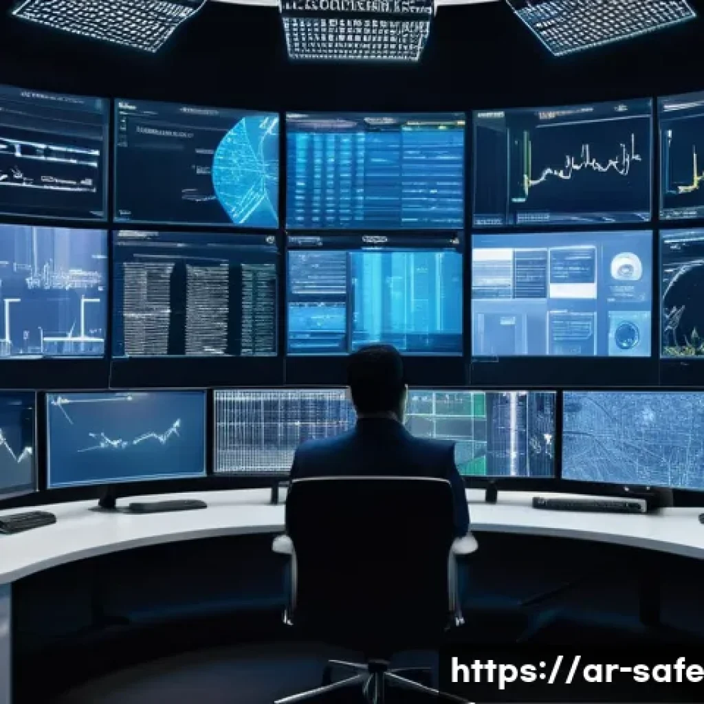 소프트웨어 공급망 보안에서의 취약점 관리 - A modern digital control room showcasing a diverse team of Arab IT professionals monitoring cybersec...