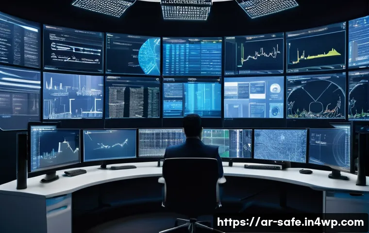 소프트웨어 공급망 보안에서의 취약점 관리 - A modern digital control room showcasing a diverse team of Arab IT professionals monitoring cybersec...