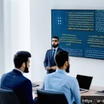 Home 20 소프트웨어 공급망 보안 리더십 배양 전략 - A diverse software development team in a modern office setting, all wearing professional attire and ...