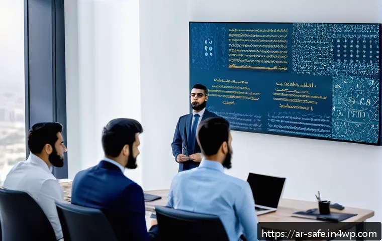 소프트웨어 공급망 보안 리더십 배양 전략 - A diverse software development team in a modern office setting, all wearing professional attire and ...