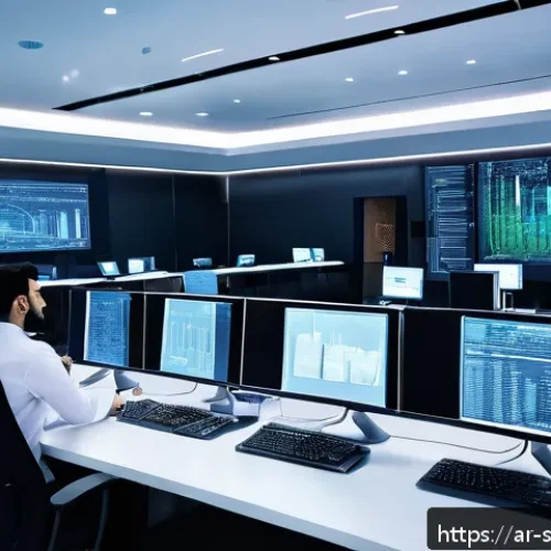 Home 17 사이버 보안 프레임워크와 소프트웨어 공급망 보안 - A detailed digital illustration of a modern cybersecurity operations center in a Middle Eastern corp...