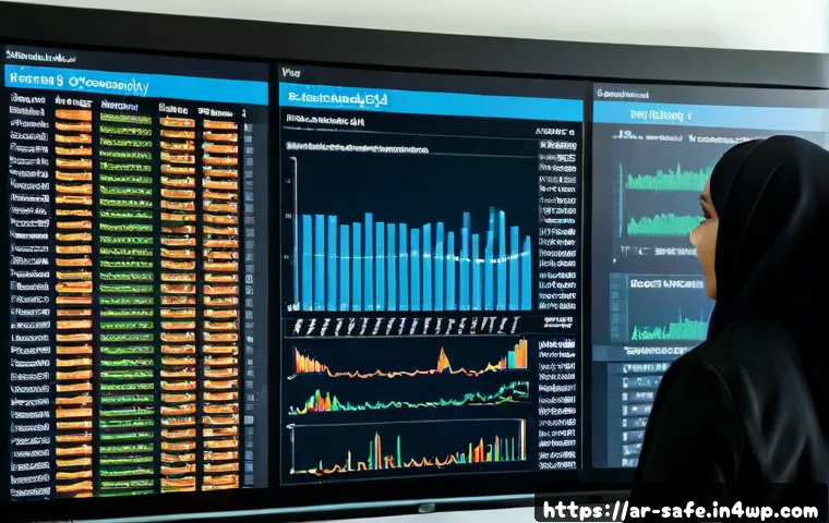 소프트웨어 공급망 보안의 경제적 가치 분석 - Photorealistic modern Gulf office, Arab cybersecurity analyst in modest business attire reviewing a ...